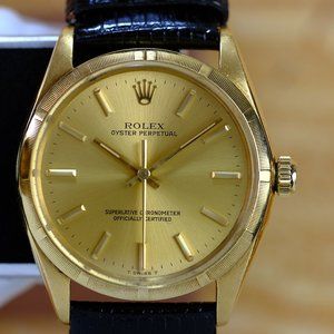 Vintage Rolex Watch Men's Oyster Perpetual1005 14k